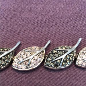 Silver and marcazite necklace